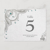 Boucles d'argent + bijoux d'aqua Numéro de table d (Dos)