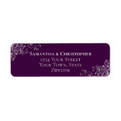 Boucles d'argent sur une étiquette d'adresse de re (Devant)
