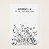 Boucles de bijoux - Carte d'affichage ・ Fleur sauv (Devant)