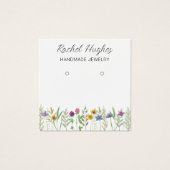 Boucles de bijoux Carte d'affichage florale (Devant)