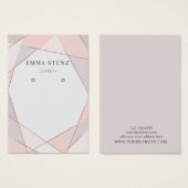 Boucles de bijoux - Carte d'affichage ・ Or Rose mo (Devant & derrière)