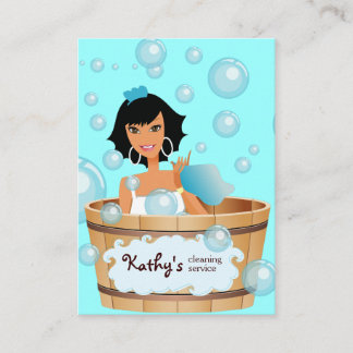 Boucles de Carte de visite de nettoyage bleu