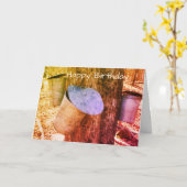 Boucles de sève au sirop d'érable sur carte d'anni (Fleur jaune)