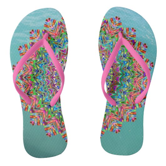 Boucles de tongs de mandala vibrantes (Semelle)