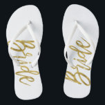 Boucles de tongs de mariée avec typographie à huil<br><div class="desc">Boucles de tongs de mariée avec typographie à huile d'or</div>