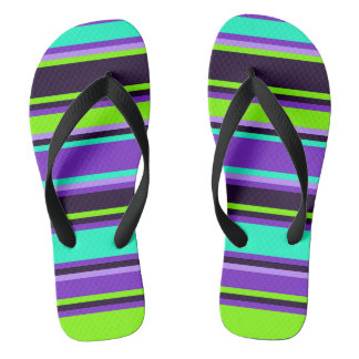 Boucles de tongs Unisex d'Aqua et Chartreuse viole