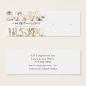 Boucles d'or rose à oreille Fleur sauvage Botaniqu (Devant & derrière)