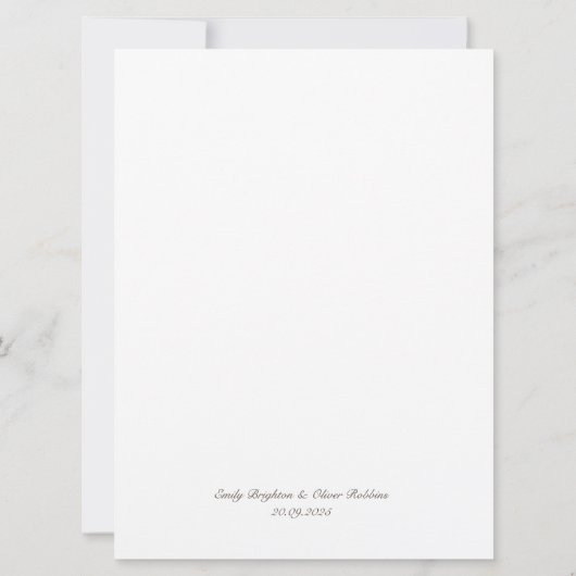Boucles d'orchidées blanches Invitations de mariag (Dos)