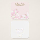 Boucles D'Oreille À Script Floral Rose Cute (Devant & derrière)