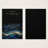 Boucles d'oreille Bleu Or Agate Bijoux Display Car (Devant & derrière)