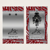 Boucles d'oreille Cartes d'affichage Cute Zebra Ch (Devant & derrière)