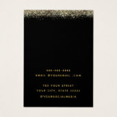 Boucles d'oreille en noir et or moderne Carte d'af (Dos)