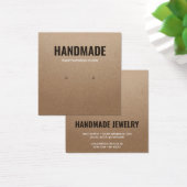 Boucles d'oreille en papier kraft brun rustique fa (Bureau)