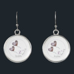Boucles D'oreilles 30ème ou tout coeur rose Pearl Mariage Anniversair<br><div class="desc">Boucles d'oreilles personnalisées du 30e anniversaire du Mariage Pearl. Un beau cadeau pour un mari de donner sa femme ou pour une fille de donner sa mère. Les boucles d'oreilles montrent 2 ballons violets avec les noms de l'homme et de la femme et dit, "30e anniversaire mariage". Le design présenté...</div>