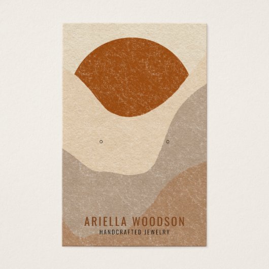 Boucles d'oreilles Abstraites en terre cuite de sa (Devant)