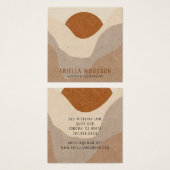 Boucles d'oreilles Abstraites en terre cuite de sa (Devant & derrière)