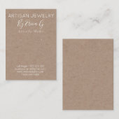 Boucles d'oreilles artisanales Kraft Bijoux Carte  (Devant / Derrière)