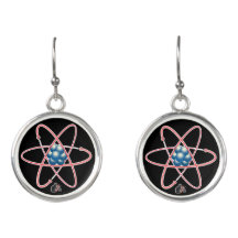Boucles d'oreilles atomique ironique