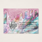 Boucles d'oreilles basses Pink Pearl Opal Glitter (Dos)