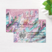 Boucles d'oreilles basses Pink Pearl Opal Glitter (Bureau)