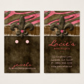 Boucles d'oreilles Cartes d'affichage Cute Zebra F (Devant & derrière)