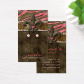 Boucles d'oreilles Cartes d'affichage Cute Zebra F (Bureau)