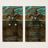 Boucles d'oreilles Cartes d'affichage Cute Zebra F (Devant & derrière)