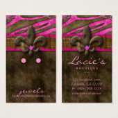 Boucles d'oreilles Cartes d'affichage Cute Zebra F (Devant & derrière)