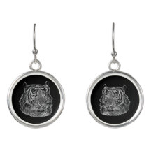 chrome argent tigre visage animal nature jungle ar