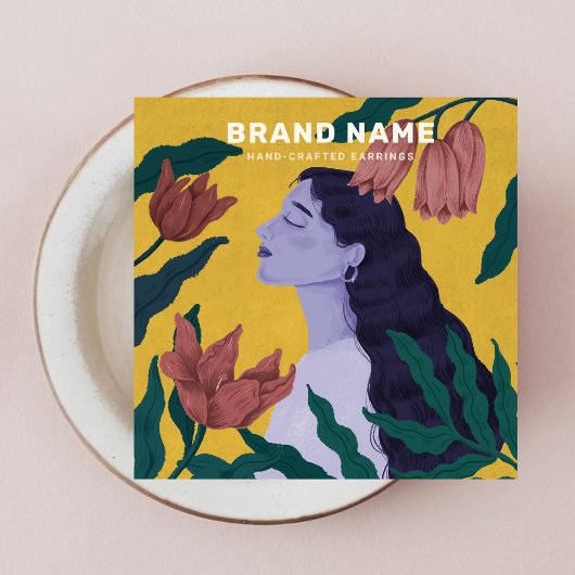 Boucles d'oreilles de bijoux Porte-fleurs botaniqu