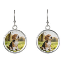 Boucles d'oreilles de gouttes de Beagle