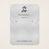 Boucles d'oreilles en argent bijoux carte d'affich (Devant)