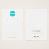 Boucles d'oreilles en blanc uni (Devant & derrière)