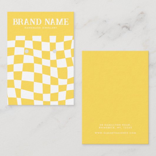 Boucles d'oreilles en gras rétro Carte d'affichage (Devant / Derrière)