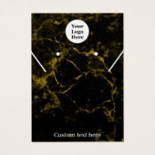 Boucles d'oreilles en marbre noir et or Carte d'af (Devant)