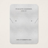 Boucles d'oreilles en métal argenté marque carte d (Devant)