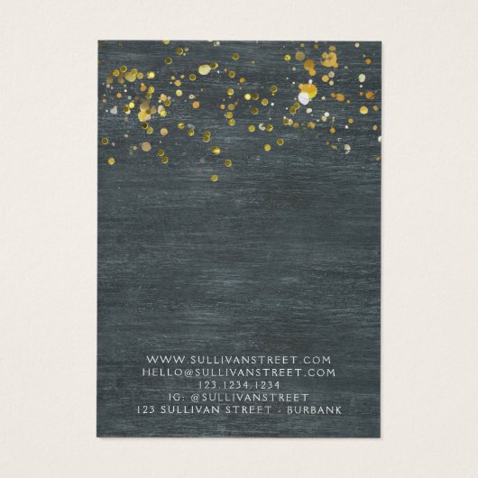 Boucles d'oreilles en or en bois noir Collier (Dos)