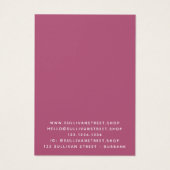 Boucles d'oreilles florales roses Collier carte d' (Dos)