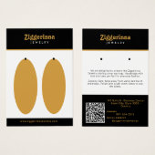 Boucles d'oreilles modernes Bijoux Carte d'afficha (Devant & derrière)