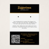 Boucles d'oreilles modernes Bijoux Carte d'afficha (Dos)