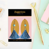 Boucles d'oreilles modernes Bijoux Carte d'afficha