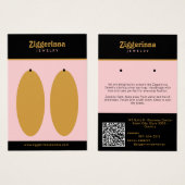 Boucles d'oreilles modernes Bijoux Carte d'afficha (Devant & derrière)