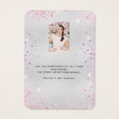 Boucles d'oreilles rose argent carte d'affichage p (Dos)