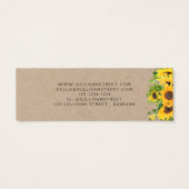 Boucles d'oreilles Sunflower Kraft Bijoux Carte d' (Dos)