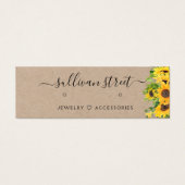 Boucles d'oreilles Sunflower Kraft Bijoux Carte d' (Devant)