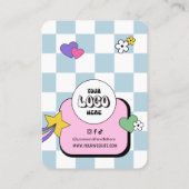 Boucles d'oreilles Super bleu rétro Bijoux Cartes (Dos)