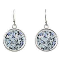 Boucles d'oreilles tombantes; "Blue Hydrangea", Po