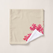 Boucles florales de corail moderne (Gant de toilette)