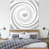 Boucles modernes en toile gris imprimé (Insitu(Chambre))