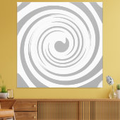 Boucles modernes en toile gris imprimé (Insitu(Salon))